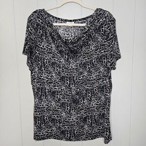 Jaclyn Smith Collection Size XXL Black And White‎ Swag Neck